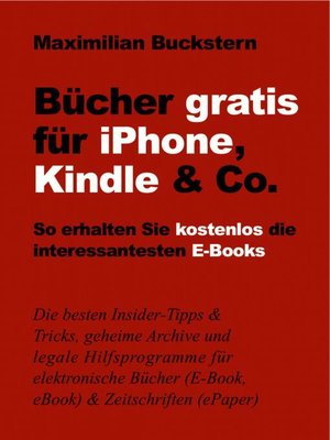 cover image of Bücher gratis für iPhone, Kindle & Co.